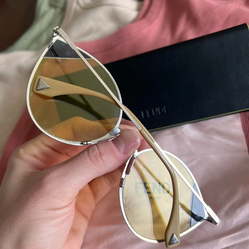 Fendi Women's Yellow Sunglasses - Picture 4 of 5